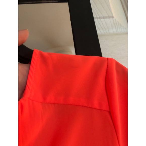 Neon Orange H&M Button Up Blouse - Picture 5 of 7